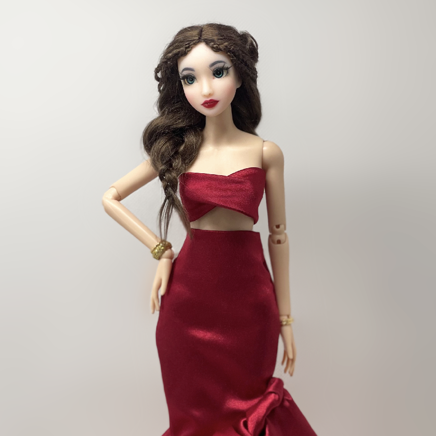 mirelle red dresss